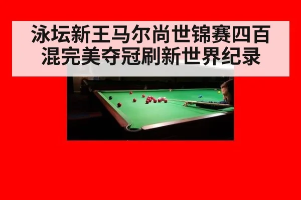 泳坛新王马尔尚世锦赛四百混完美夺冠刷新世界纪录